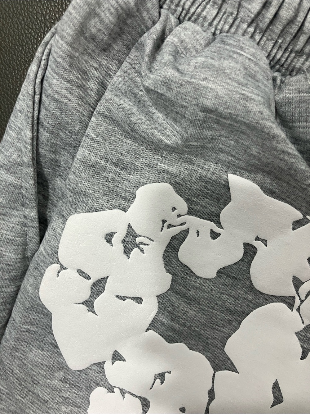 Gray Short Sleeve Tee with White Graphic Motif - Women's Casual Top - Picture 8 of 8